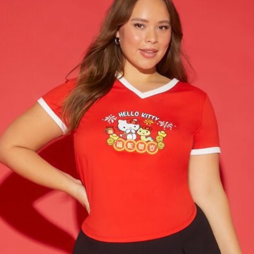 Hello Kitty Red Lunar New Year Graphic T-Shirt - Picture 5 of 16